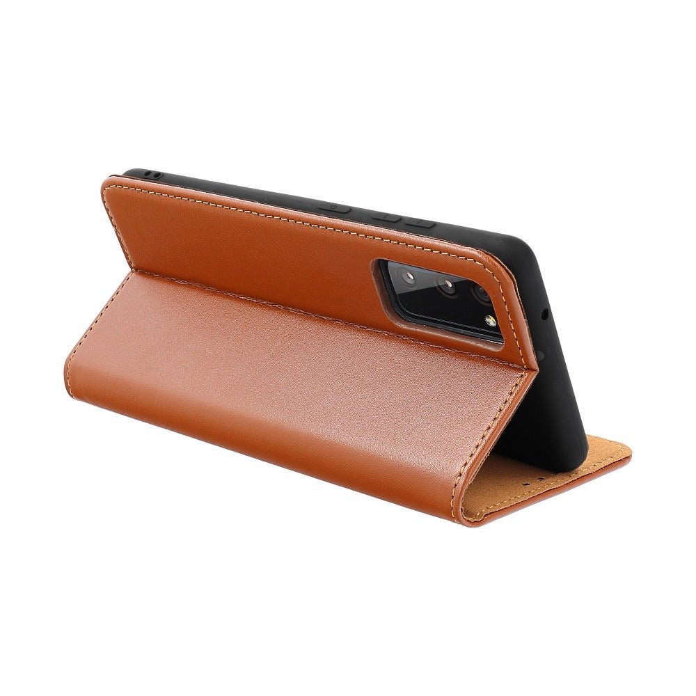 Forcell Samsung Galaxy S21 Plus Smart Pro Θήκη Βιβλίο Stand από Γνήσιο Δέρμα - Brown