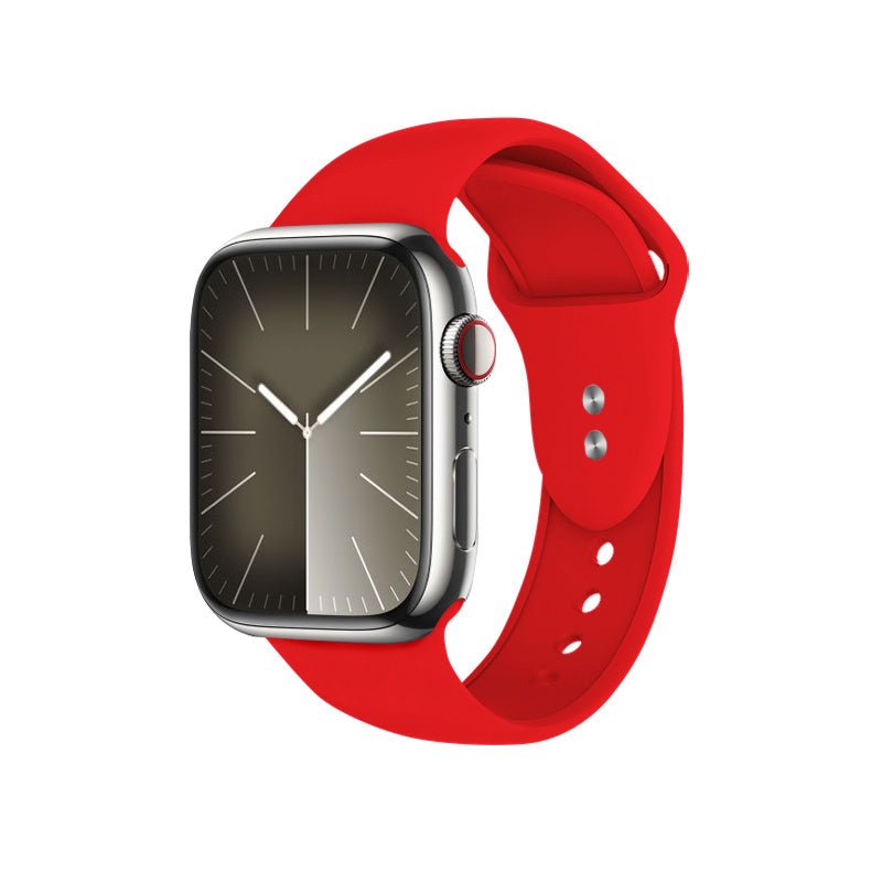 Crong Λουράκι Apple Watch 4/5/6/7/8/9/10/11 - SE (1/2/3) - ULTRA (1/2/3) - 44/45/46/49mm Σιλικόνης - Liquid Strap - Red
