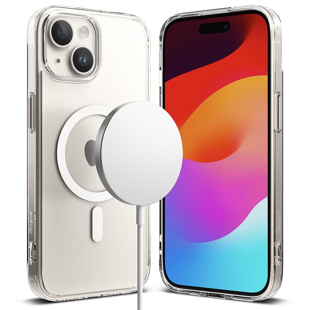 Ringke iPhone 15 Plus Fusion Σκληρή Θήκη με Πλαίσιο Σιλικόνης και MagSafe - Matte Clear