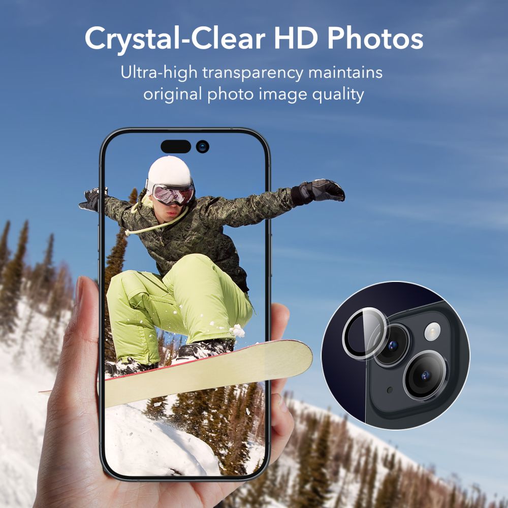ESR iPhone 15 / 15 Plus Armorite Camera Lens 9H Αντιχαρακτικό Γυαλί για την Κάμερα - Clear