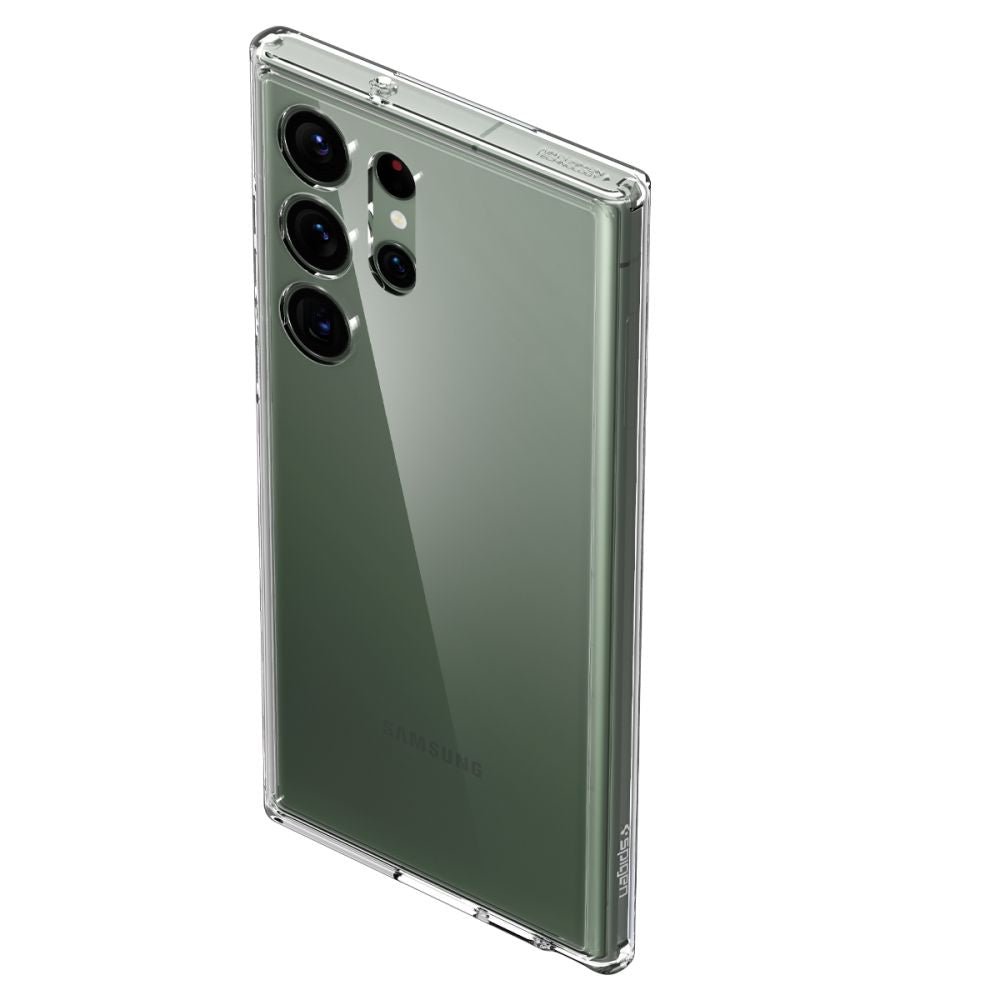 Spigen Samsung Galaxy S23 Ultra - Ultra Hybrid Σκληρή Θήκη με Πλαίσιο Σιλικόνης - Crystal Clear