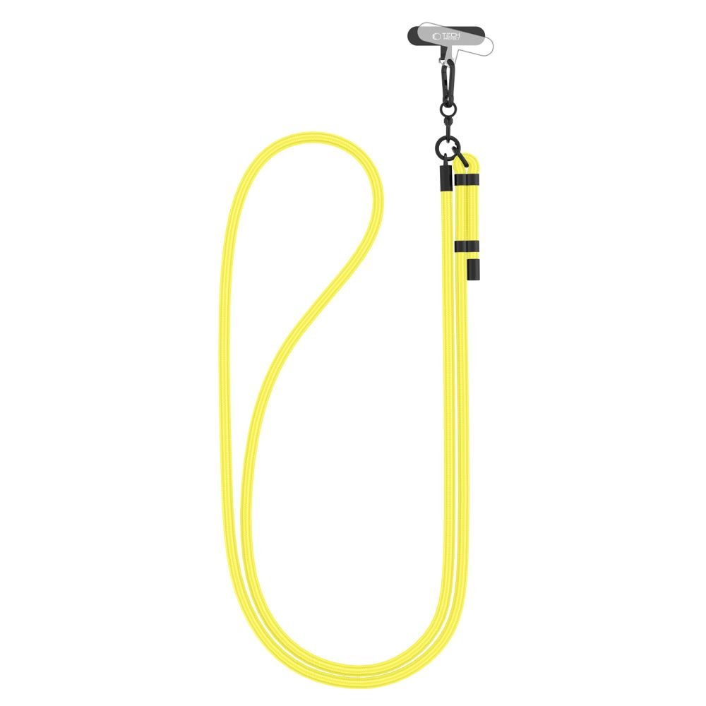 Tech - Protect C1S Rope CrossBody Strap - Universal Λουράκι για Θήκη Κινητού - Neon Yellow / Black