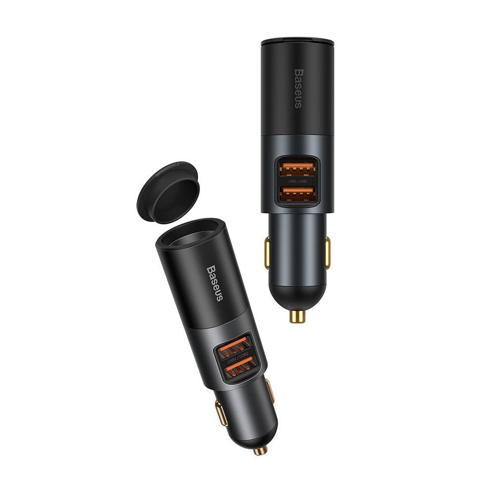 Baseus Share Together 120W Φορτιστής Αυτοκινήτου Γρήγορης Φόρτισης με 2 Θύρες USB - Grey - CCBT - D0G