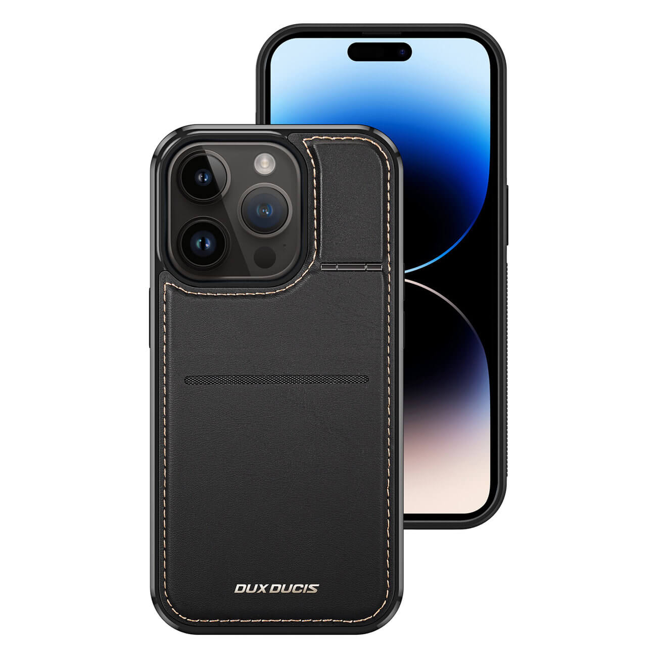 Dux Ducis iPhone 15 Pro Rafi Mag Anti - RFID 3in1 Θήκη με Υποδοχή για Κάρτες / Stand και MagSafe - Black