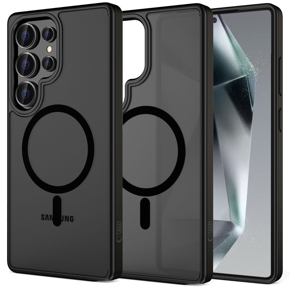Tech - Protect Samsung Galaxy S25 Ultra MagMat Σκληρή Θήκη με Πλαίσιο Σιλικόνης και MagSafe - Matte Black