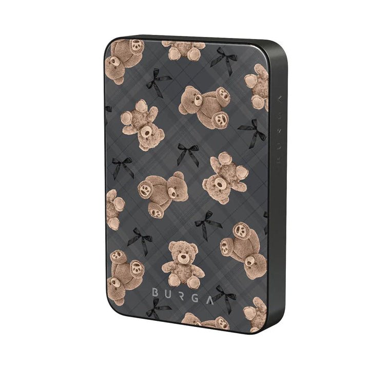 Burga Μαγνητικό Ασύρματο MagSafe PowerBank 5000mAh με Καλώδιο Type - C to Type - C - Gunmetal - BFF