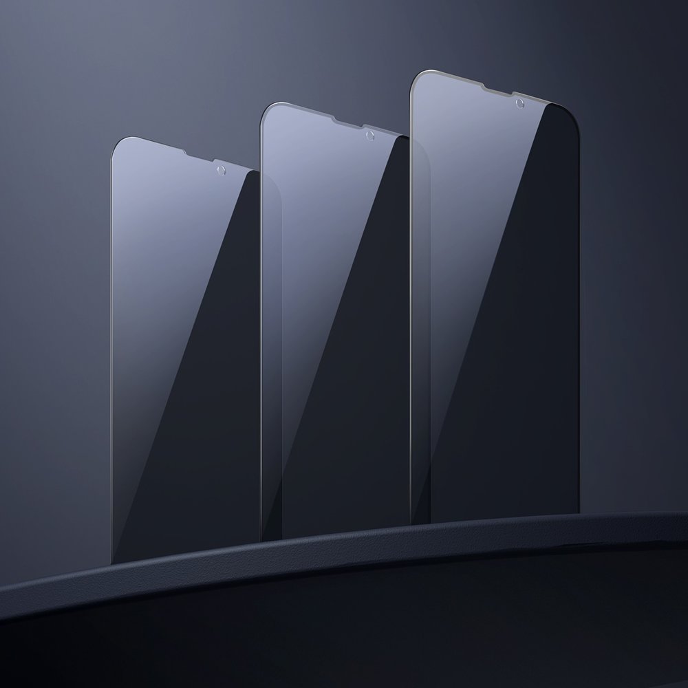 Baseus iPhone 13 Pro Max 0.23mm Anti - Spy Full Screen Tempered Glasses Αντιχαρακτικό Γυαλί Οθόνης - 2 Τεμάχια - Black - SGQP020501