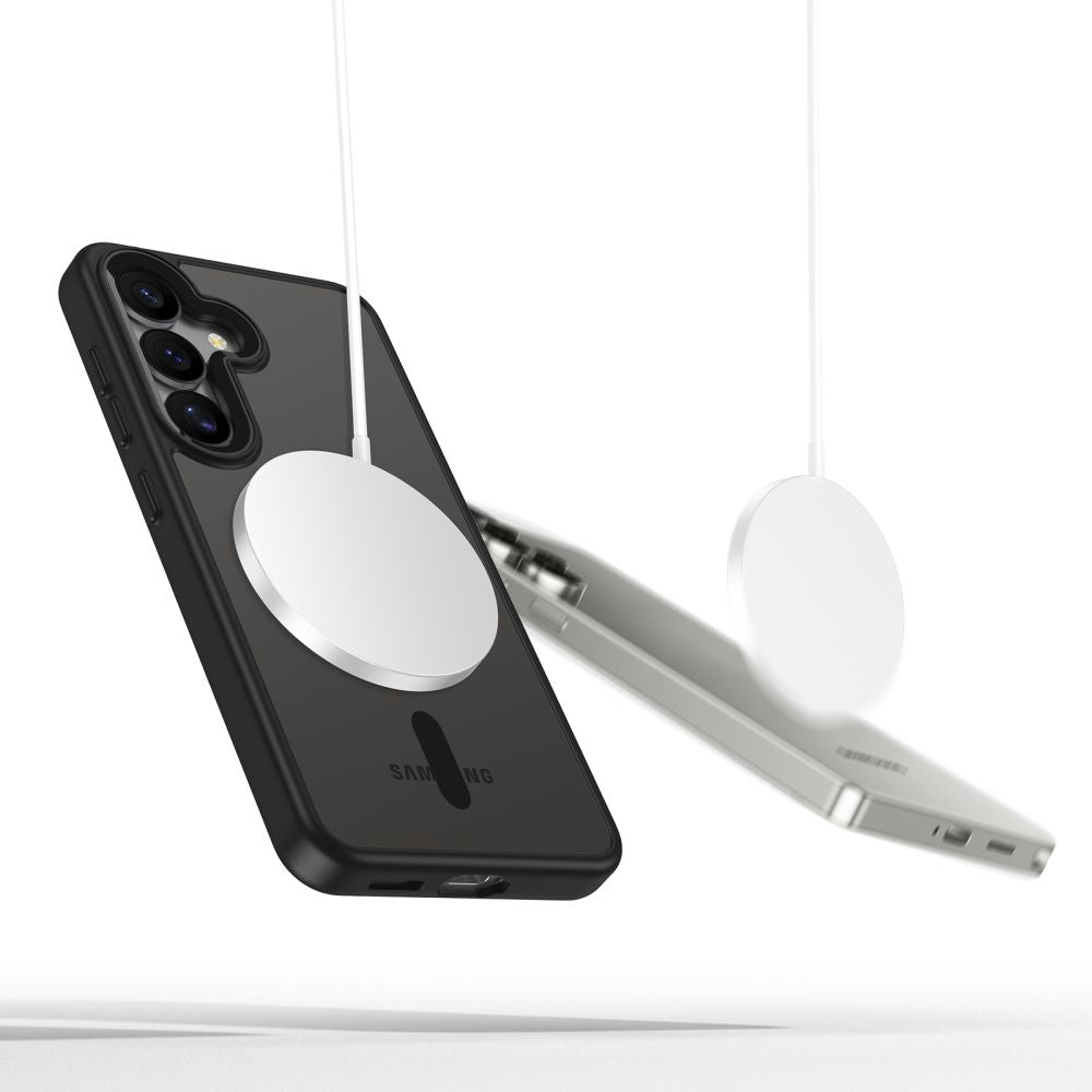 Tech - Protect Samsung Galaxy S25 MagMat Σκληρή Θήκη με Πλαίσιο Σιλικόνης και MagSafe - Black / Διάφανη