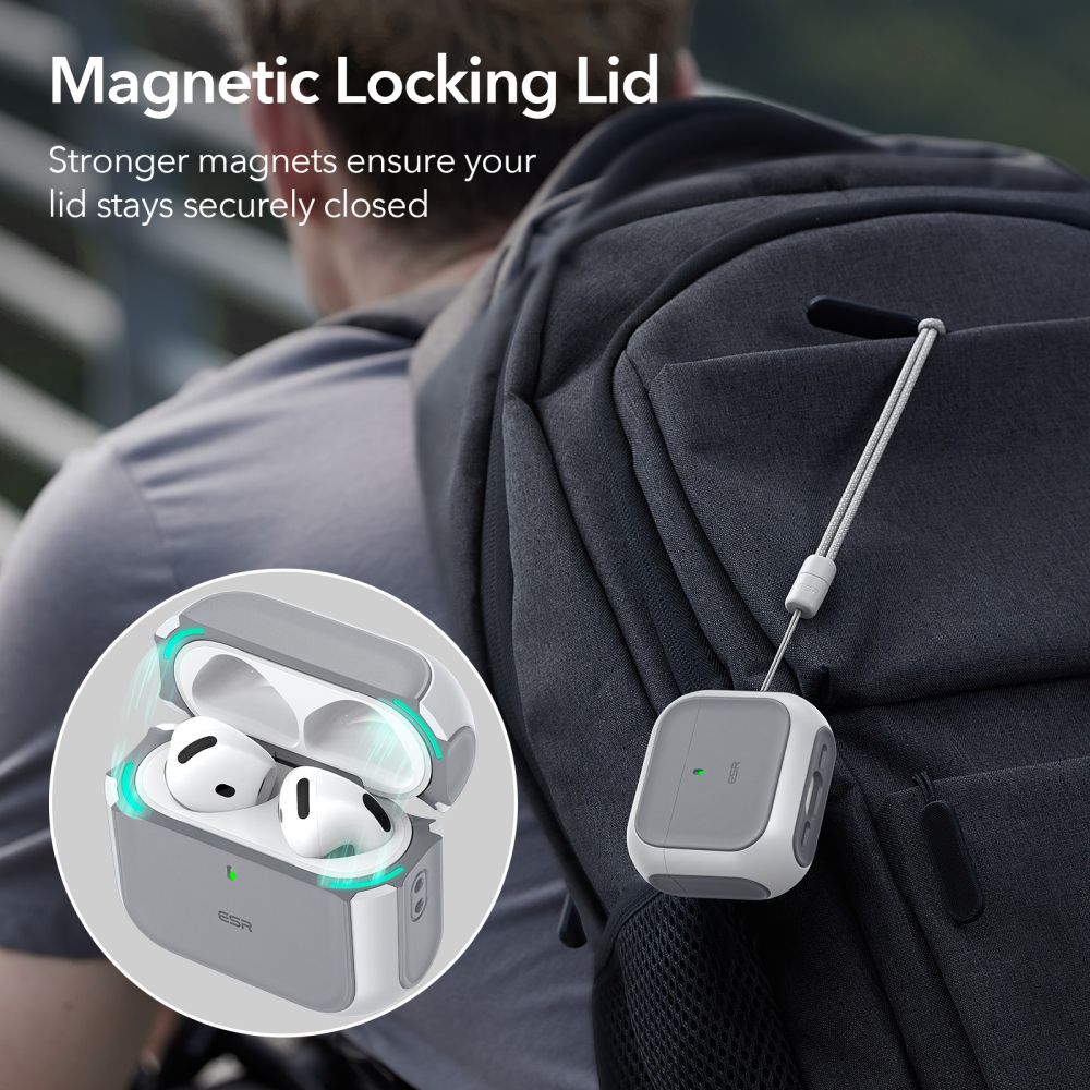 ESR AirPods 4 Θήκη Σιλικόνης με MagSafe - Orbit Halolock - White