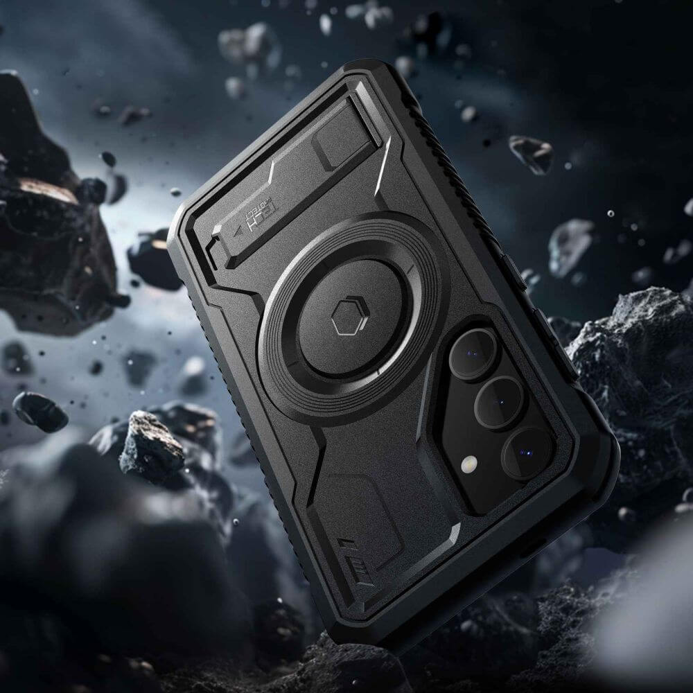 Tech - Protect Samsung Galaxy S24+ Kevlar MagSafe+ Σκληρή Θήκη με Προστασία για την Οθόνη και Stand - Black