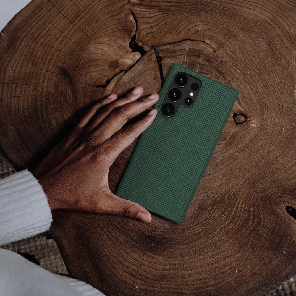 Nillkin Samsung Galaxy S24 Ultra Super Frosted Shield Pro Σκληρή Θήκη με Πλαίσιο Σιλικόνης - Green