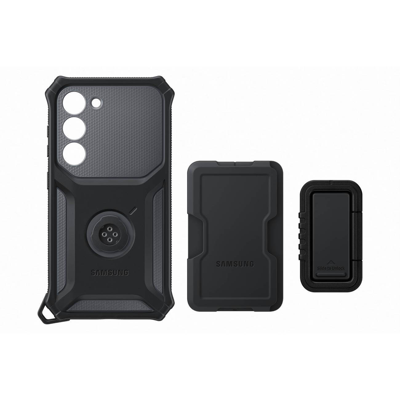 Samsung Rugged Gadget Samsung Galaxy S23 Σκληρή Θήκη με Stand και Υποδοχή για Κάρτα - Grey - EF - RS911CBEGWW