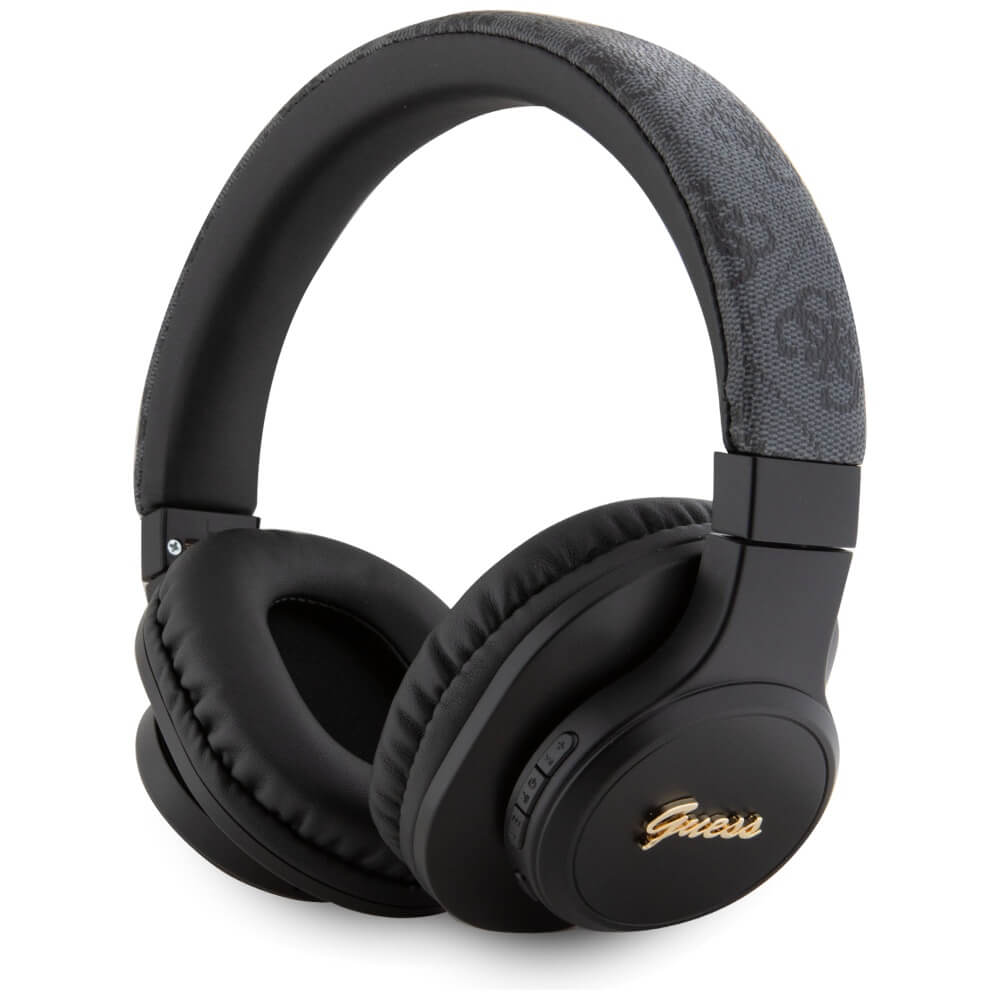Guess Over - Ear 4G Leather Tone On Tone Script - Ασύρματα Bluetooth Ακουστικά - Black