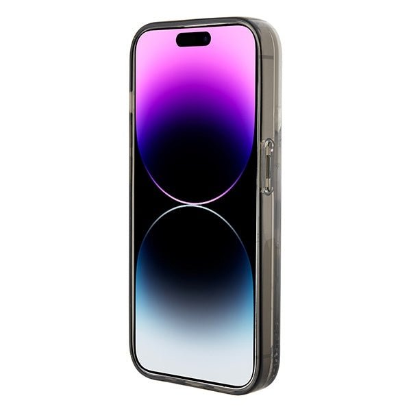 Karl Lagerfeld iPhone 15 Pro Max - Liquid Glitter Ikonik Σκληρή Θήκη με Πλαίσιο Σιλικόνης - Διάφανη - KLHCP15XLKKNSK
