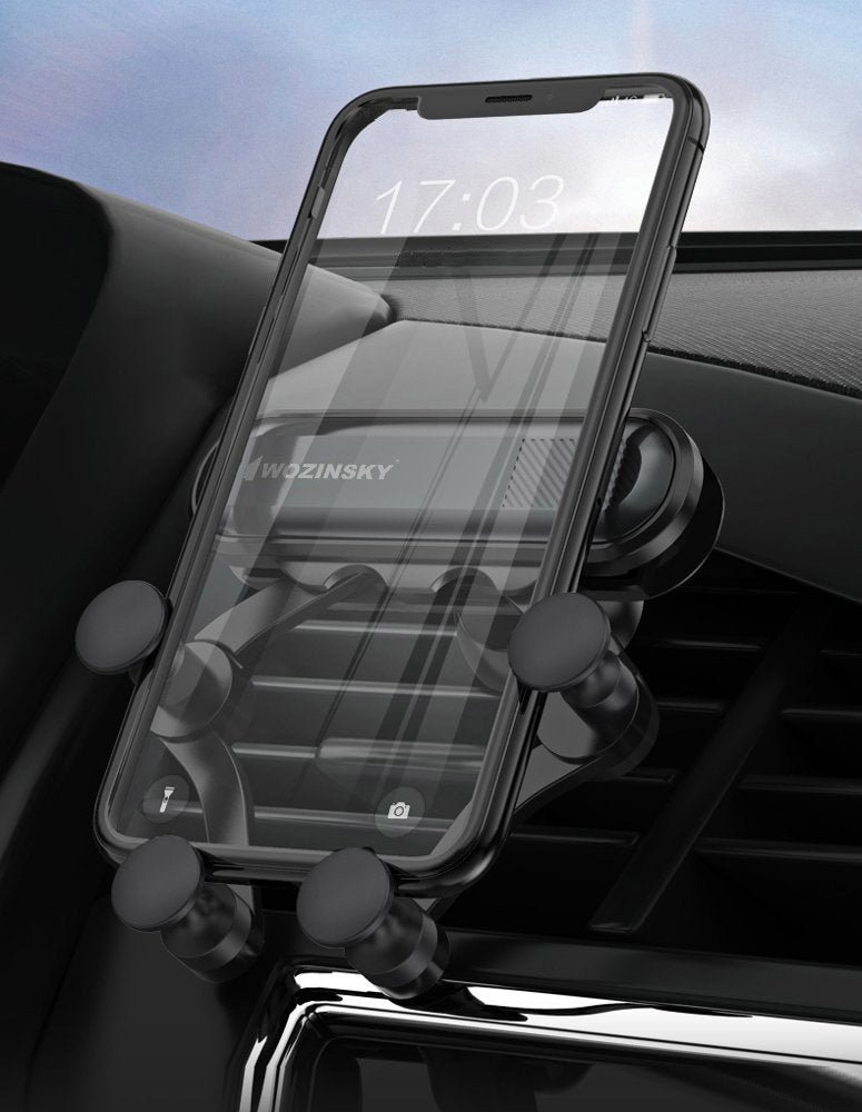Wozinsky WCH - 01 Gravity Air Vent Mobile Holder - Universal Βάση Αυτοκινήτου Αεραγωγού - Black