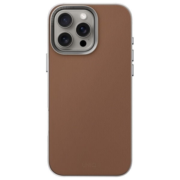 Uniq iPhone 16 Pro - Lyden DS - Σκληρή Θήκη με Επένδυση Συνθετικού Δέρματος και MagSafe - Carmel / Ivory