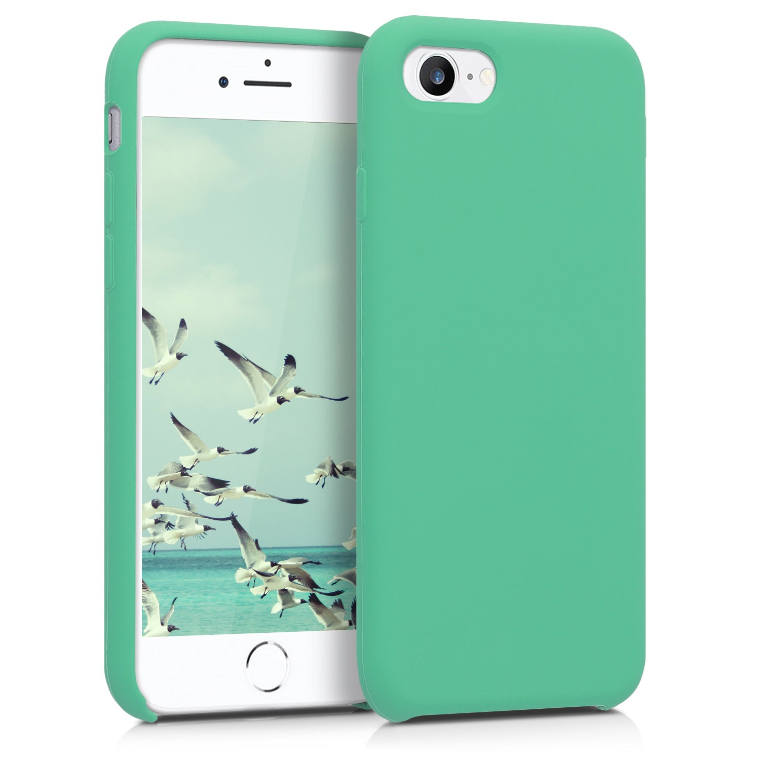 KW iPhone SE 2022 / SE 2020 / 7 / 8 Θήκη Σιλικόνης Rubber TPU - Peppermint Green - 40225.147