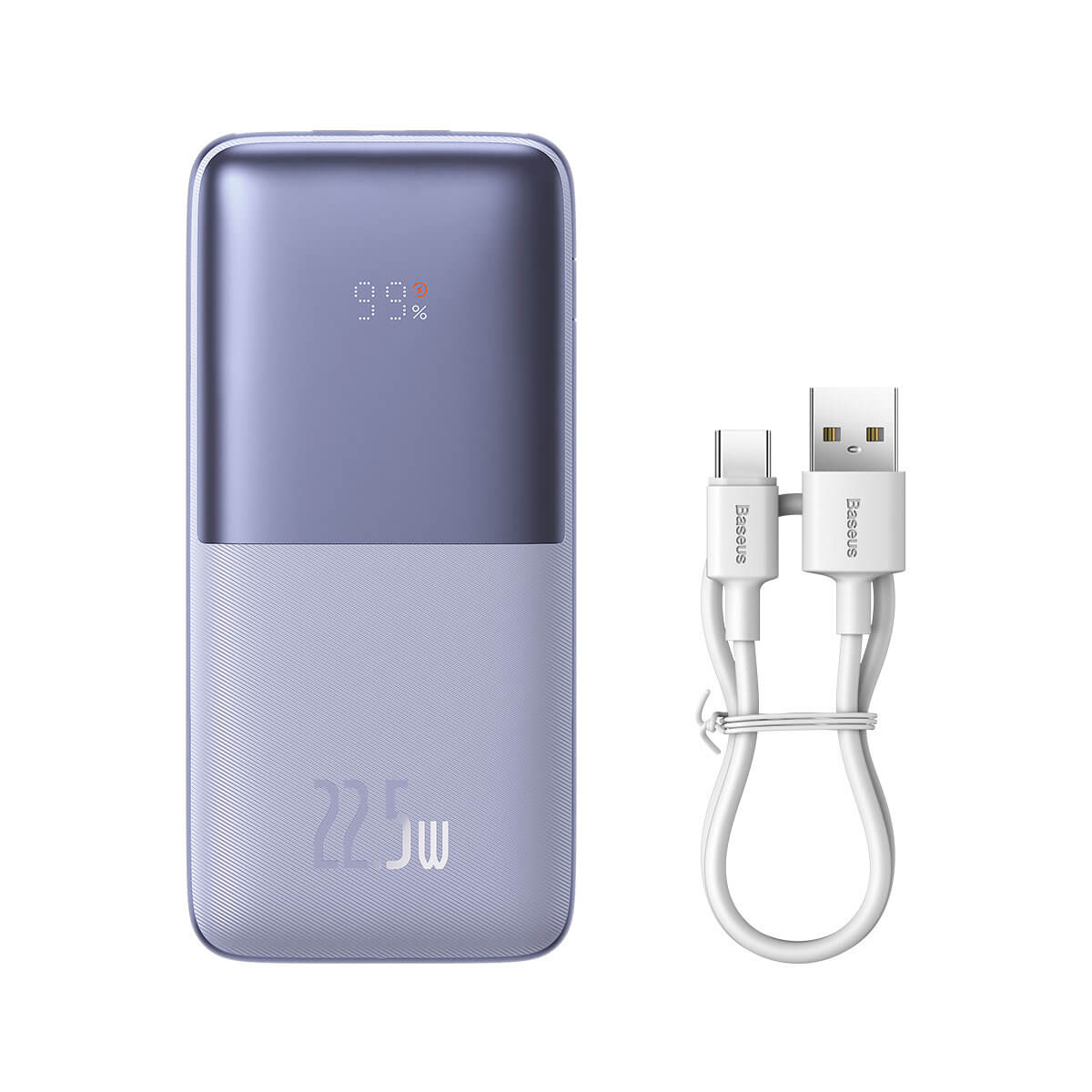 Baseus Bipow Pro 22.5W Power Bank 10000mAh 3Α με 2 Θύρες USB και 1 Θύρα Type - C - Purple - PPBD040005