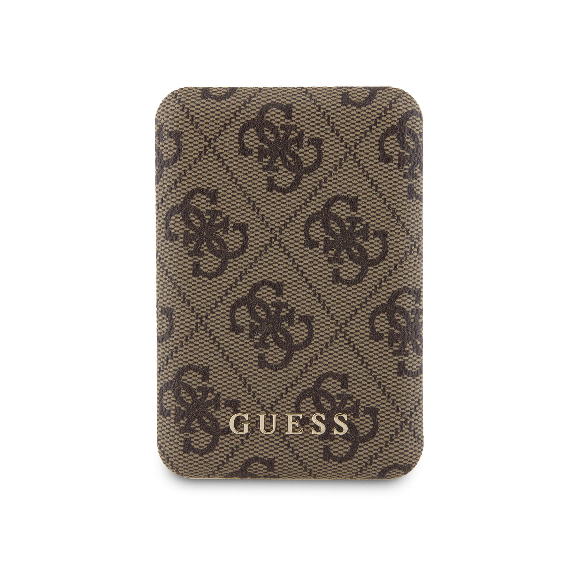 Guess PowerBank 15W - MagSafe 4G Leather Metal Logo - 5000 mAh - Brown - GUPB5FP4EMGW