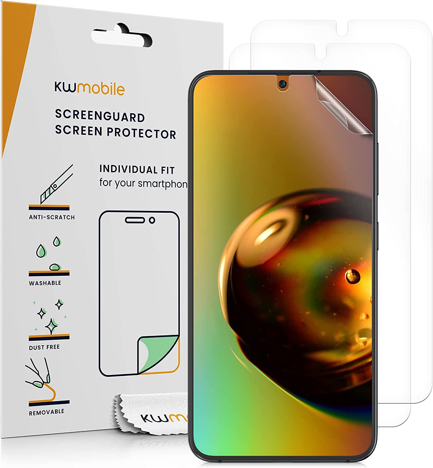 KW Samsung Galaxy S23 - 3 Μεμβράνες Προστασίας Οθόνης - Διάφανες - 60300.1