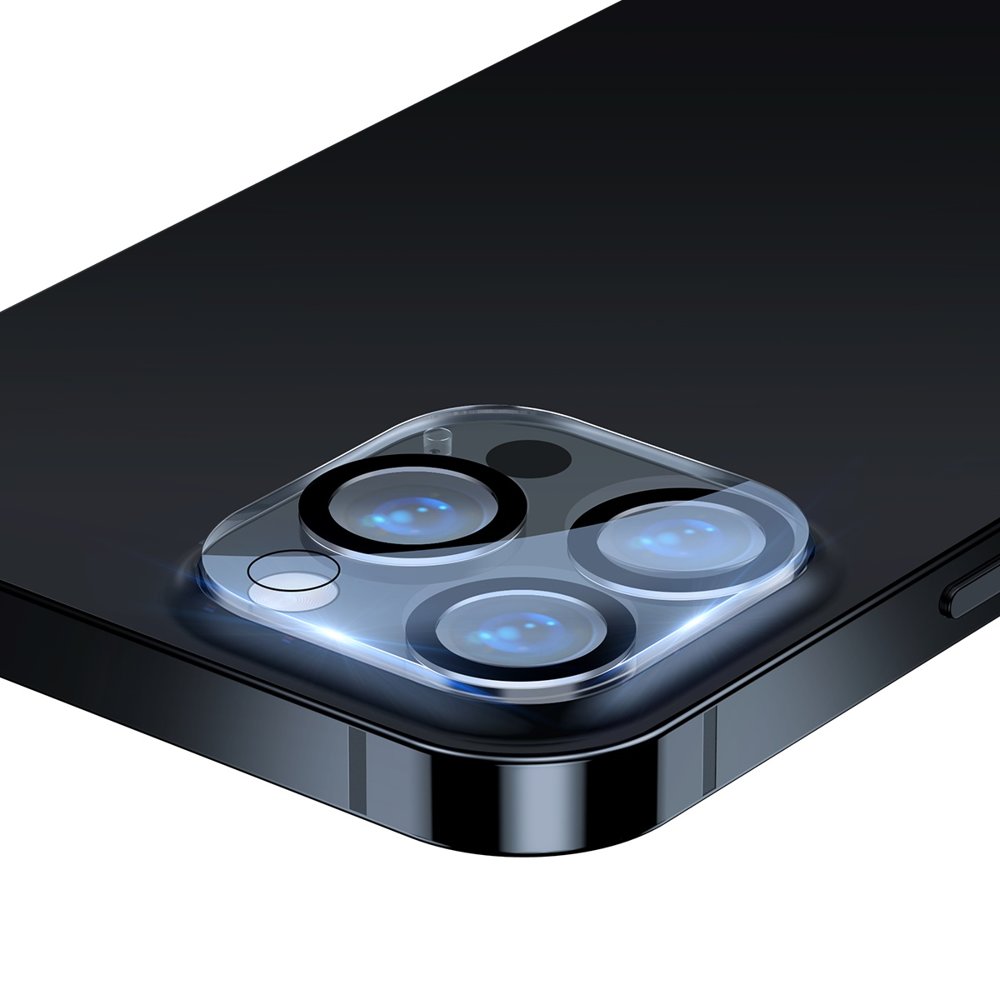 Baseus iPhone 13 Pro / iPhone 13 Pro Max Full Frame Lens Film 0.3mm - Αντιχαρακτικό Γυαλί για την Κάμερα - 2 Τεμάχια - Clear - SGQK000102