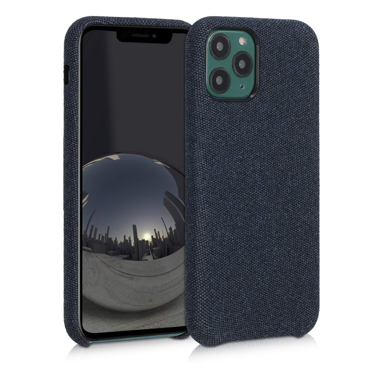 KW iPhone 11 Pro Θήκη Σιλικόνης TPU Canvas - Dark Blue - 49804.17