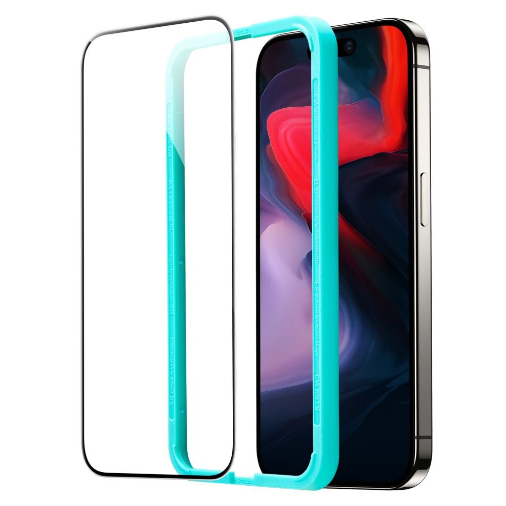 ESR iPhone 15 Pro Full Screen Tempered Glass 9H Αντιχαρακτικό Γυαλί Οθόνης - 2 Τεμα΄χια - Black