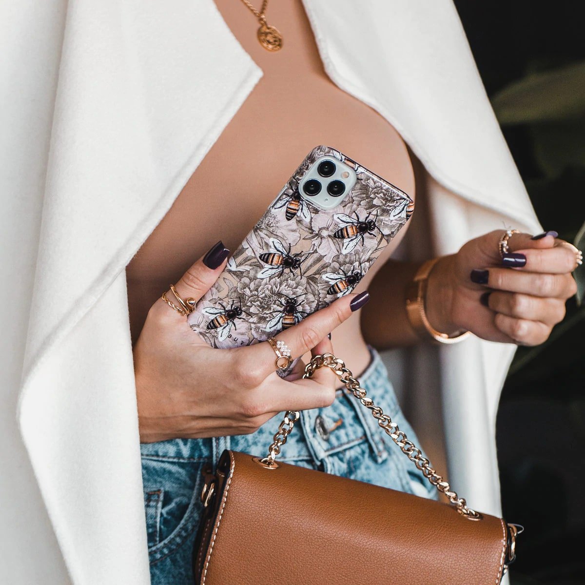 Burga Samsung Galaxy S22 Ultra Fashion Tough Σκληρή Θήκη - Honey Bee
