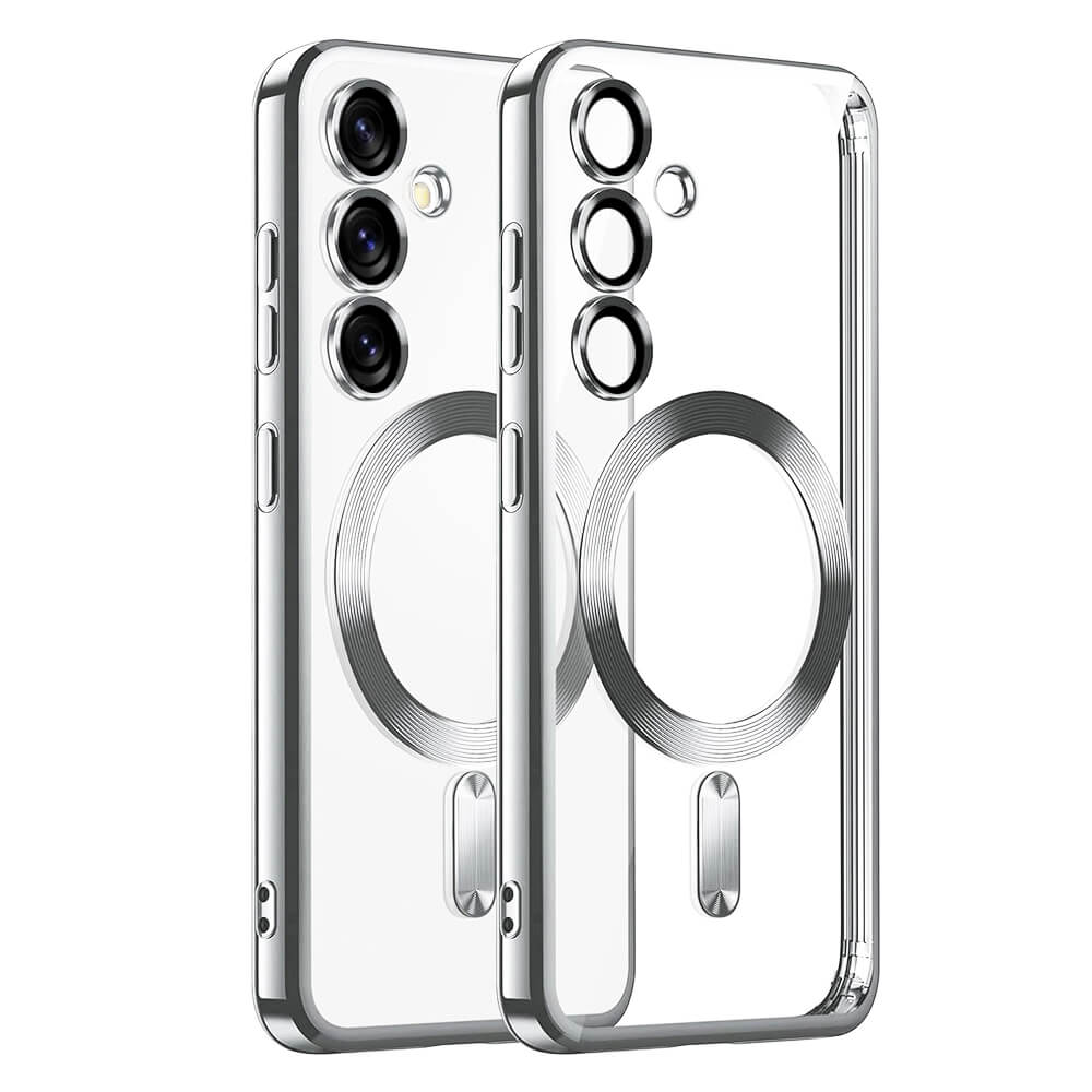 Techsuit Samsung Galaxy S25 - Luxury Crystal MagSafe - Θήκη Σιλικόνης - Silver