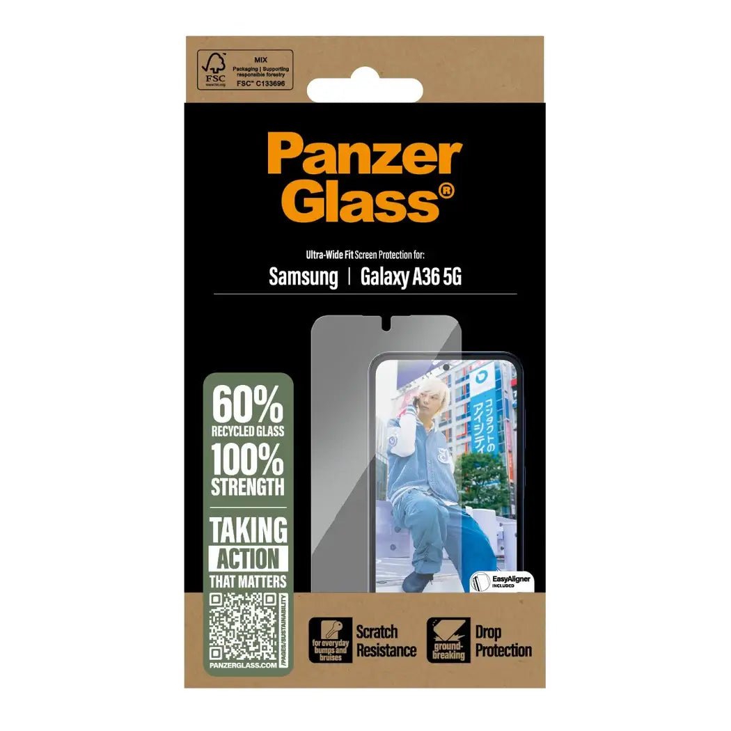 PanzerGlass Samsung Galaxy A36 5G - Ultra - Wide Fit Case Friendly Full Screen Αντιχαρακτικό Γυαλί Οθόνης - Διάφανο