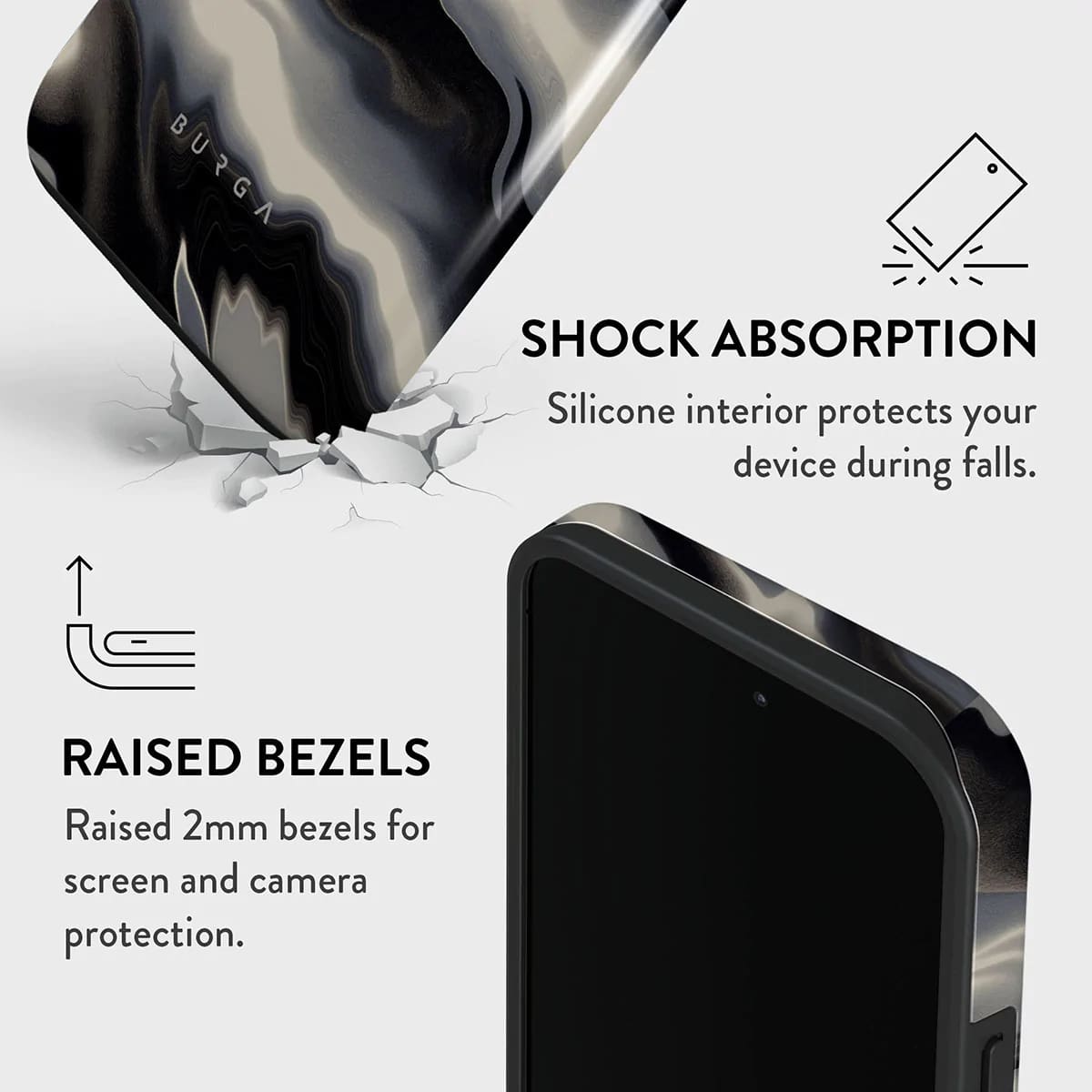 Burga iPhone 14 Pro Fashion Tough Σκληρή Θήκη - Arctica