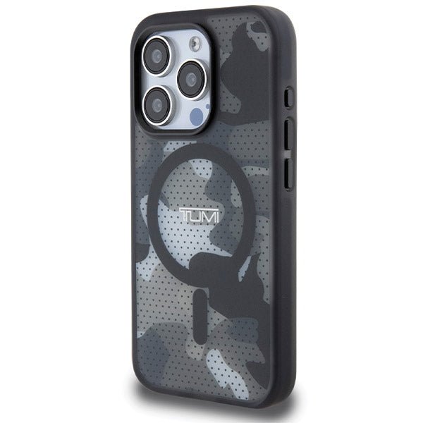 Tumi iPhone 15 Pro Max Frosted Camo Print MagSafe Σκληρή Θήκη με Πλαίσιο Σιλικόνης και MagSafe - Black - TUHMP15XTCAMK