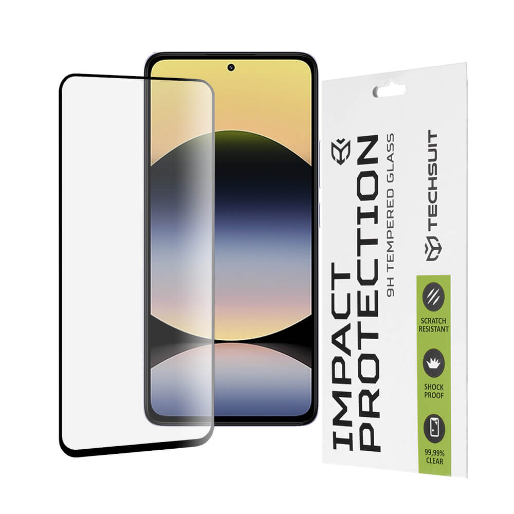 Techsuit Xiaomi Redmi Note 14 5G - Full Screen Αντιχαρακτικό Γυαλί Οθόνης - Black
