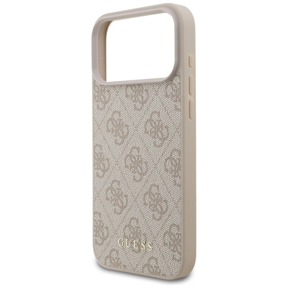 Guess iPhone 17 Pro Max - 4G Classic - Σκληρή Θήκη με Πλαίσιο Σιλικόνης και Επένδυση Συνθετικού Δέρματος - Pink - GUHCP17XG4GFPI