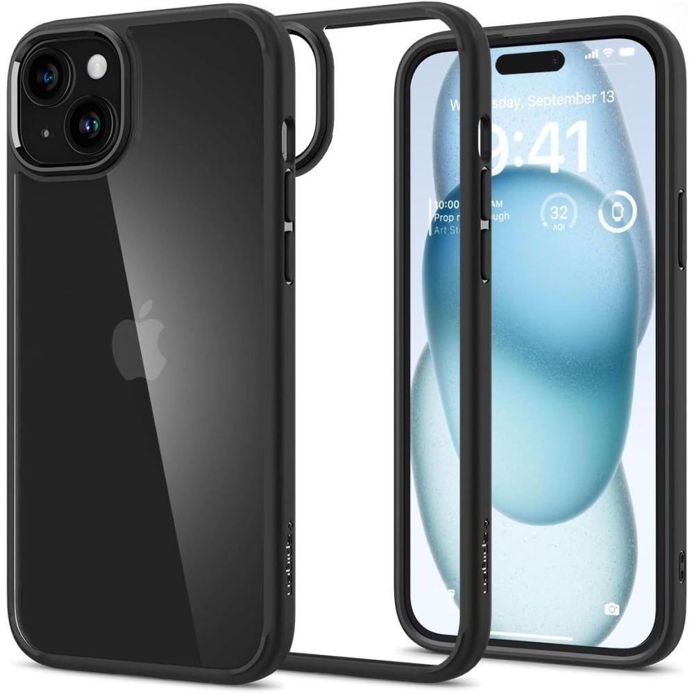 Spigen iPhone 15 Ultra Hybrid Σκληρή Θήκη με Πλαίσιο Σιλικόνης - Matte Black