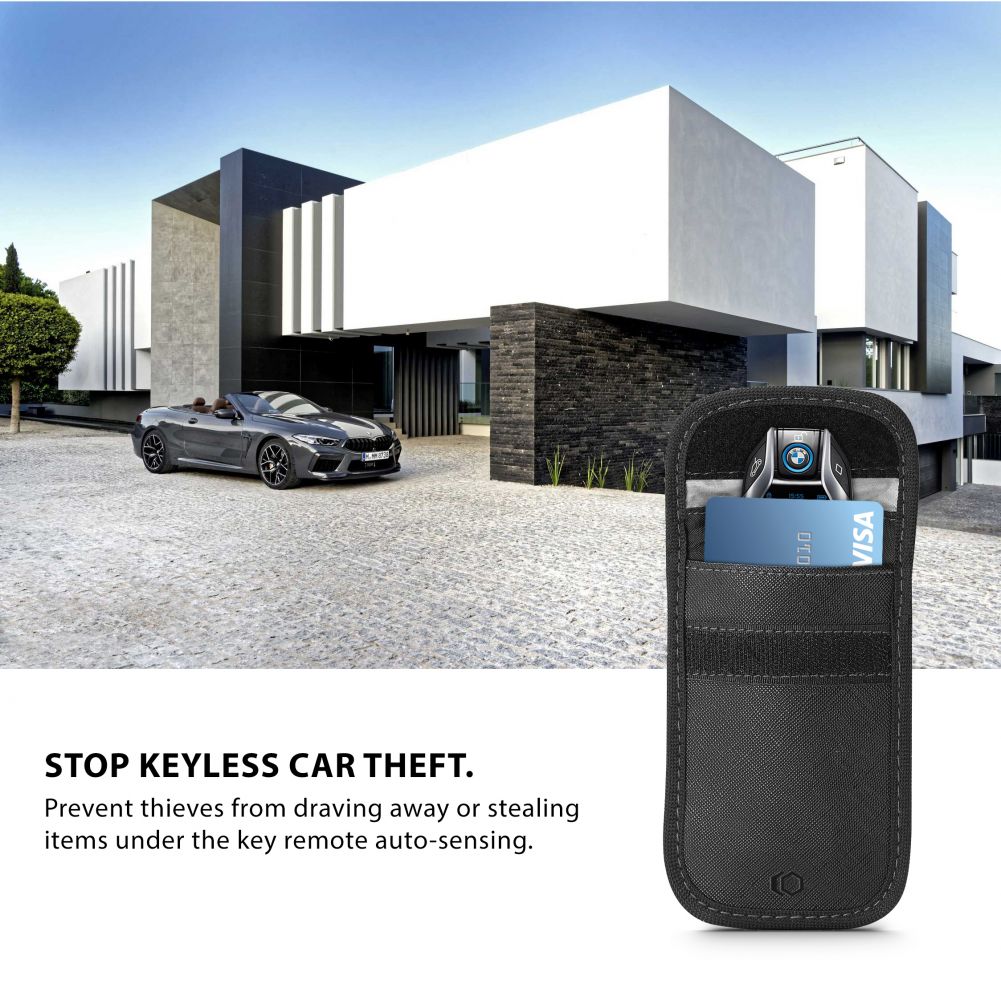 Tech - Protect V1 Faraday RFID Blocking Θήκη για Κλειδί Αυτοκινήτου Keyless Go - Black