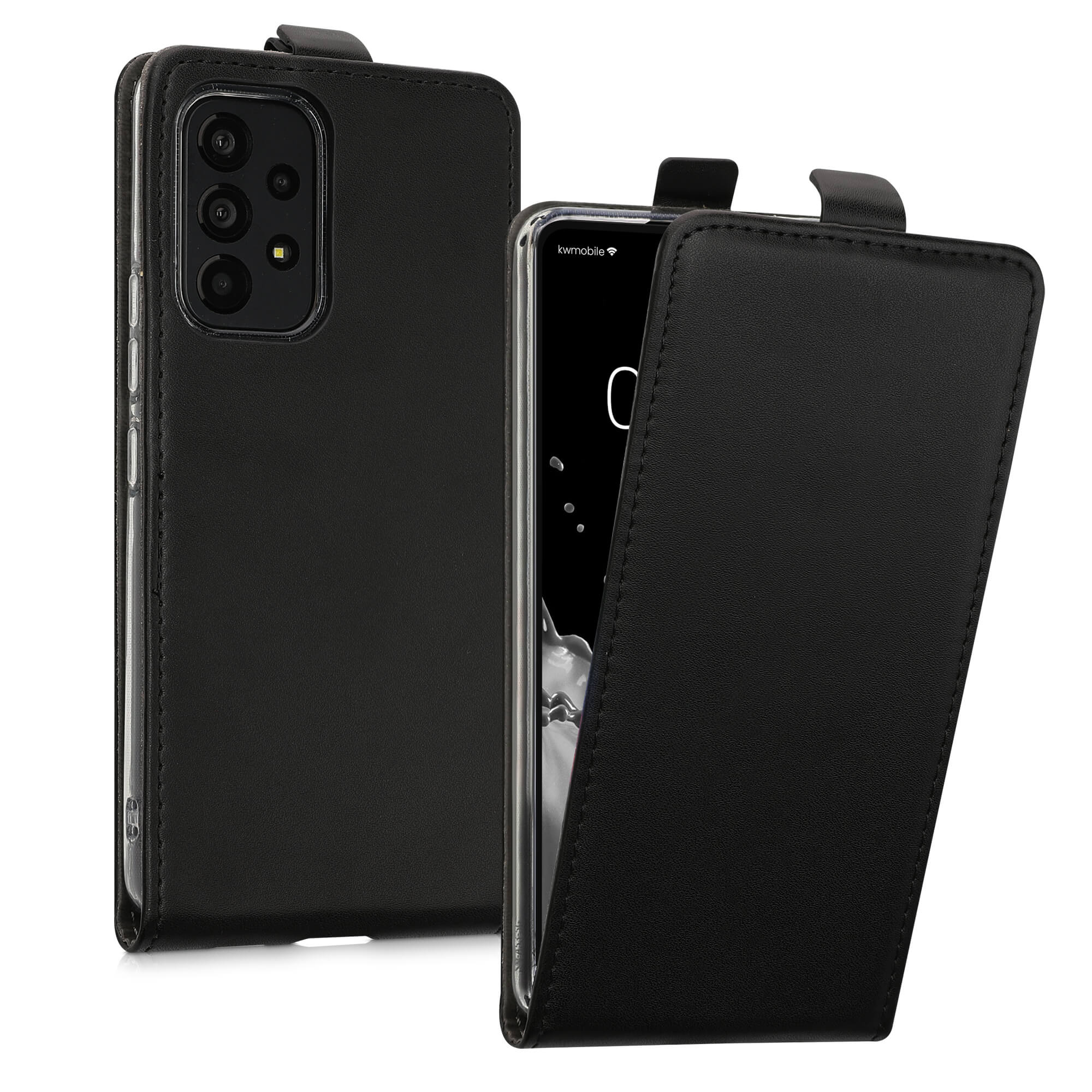 KW Samsung Galaxy A53 5G Θήκη Δερματίνη Flip - Black - 58619.01