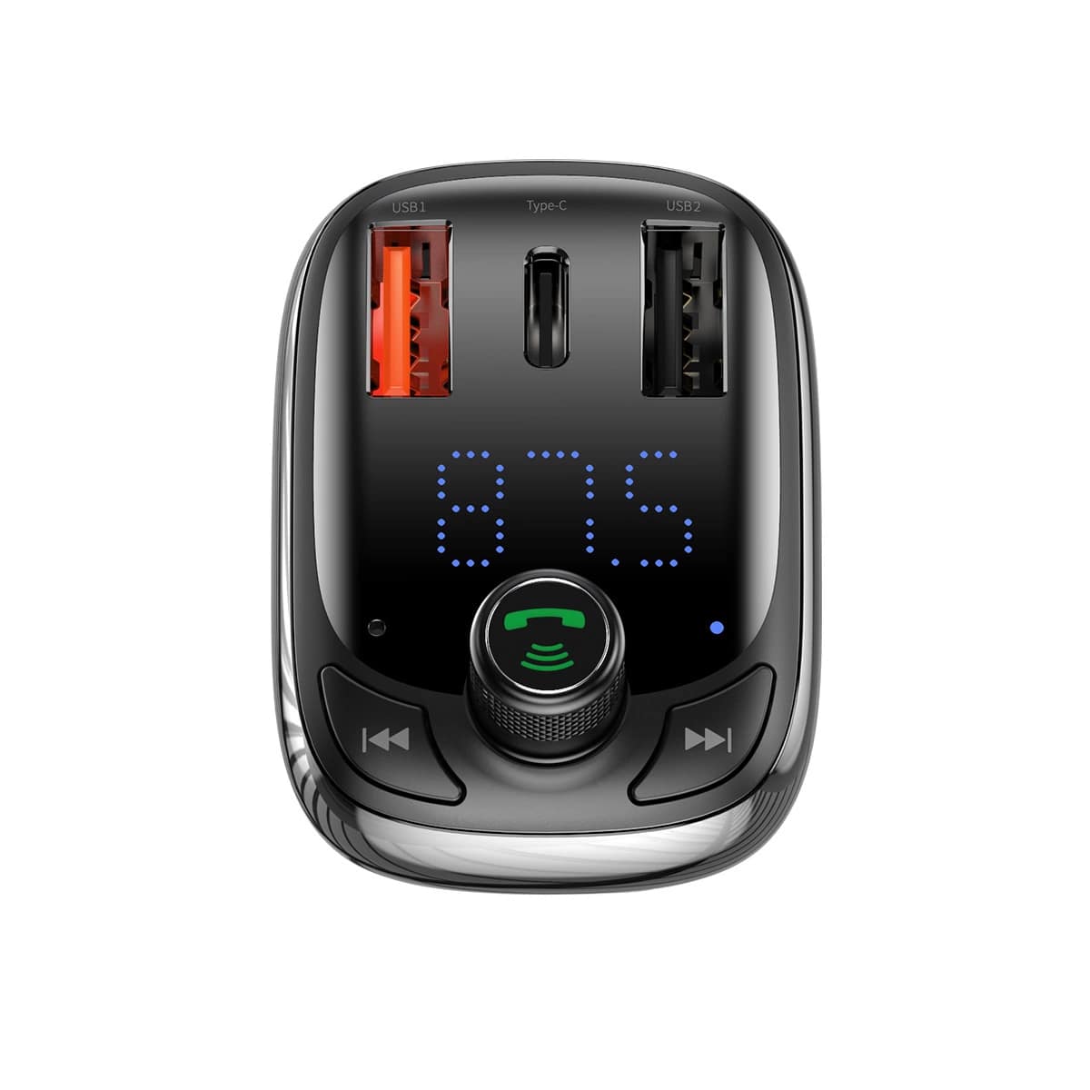 Baseus T Typed S - 13 Overseas Edition Car FM Transmitter για Αναπαραγωγή Μουσικής / Handsfree Κλήσεις / Φόρτιση Κινητών στο Αυτοκίνητο PD QC 3.0 - Black - CCMT000101