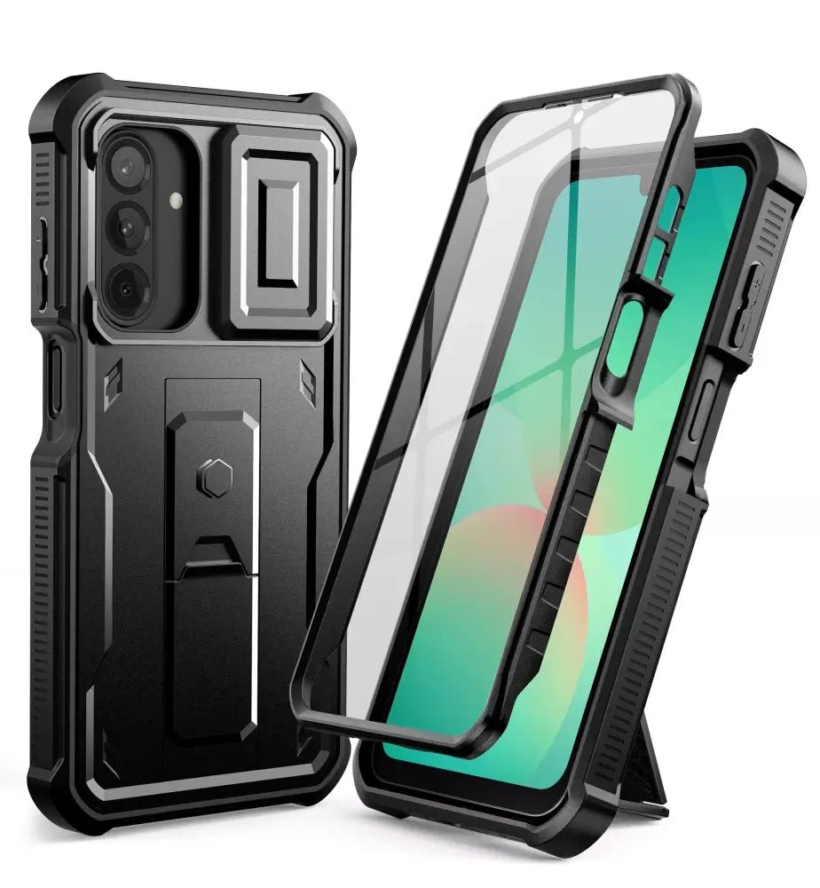 Tech - Protect Samsung Galaxy A26 5G Kevlar Cam+ Θήκη 360 Full Body με Προστασία για την Οθόνη και την Κάμερα και Stand - Black