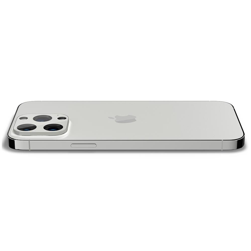 Spigen iPhone 13 Pro / 13 Pro Max Aparatu Optik.TR Αντιχαρακτικό Γυαλί για την Κάμερα - 2 Τεμάχια - Silver