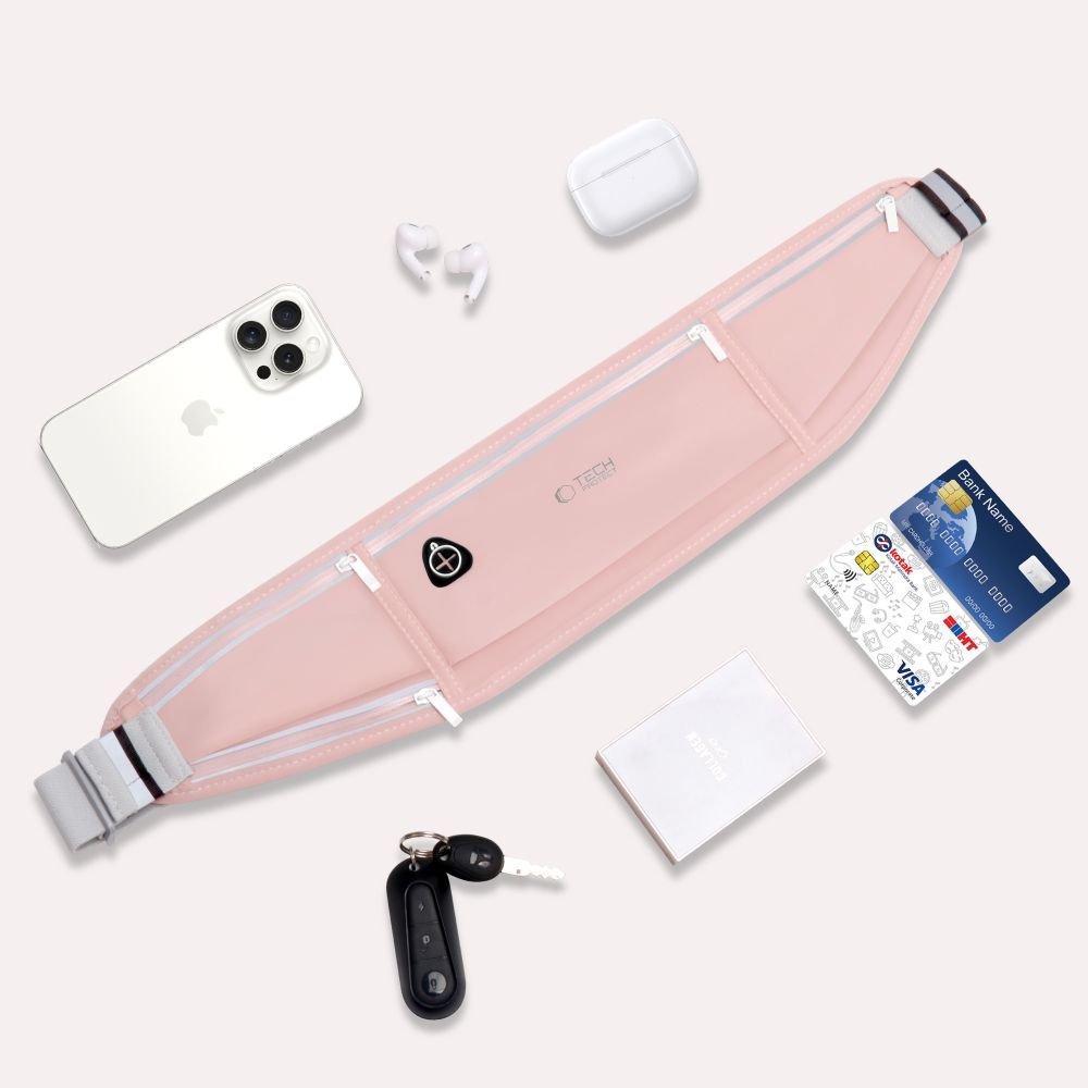 Tech - Protect M3 Universal Sport Waist Bag Τσάντα Μέσης - Dusty Rose