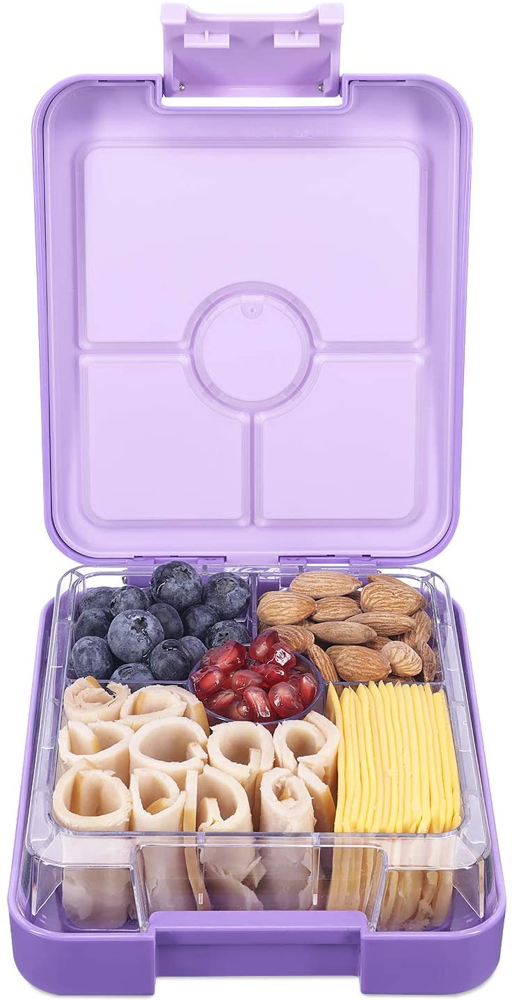 Navaris Bento Box for Kids Δοχείο Αποθήκευσης Τροφής για Παιδιά BPA Free - Purple - 49877.02.38