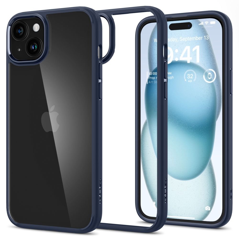 Spigen iPhone 15 Ultra Hybrid Σκληρή Θήκη με Πλαίσιο Σιλικόνης - Navy Blue