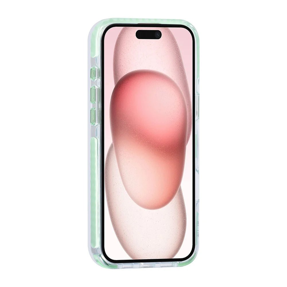Tuniq iPhone 16 Plus - MagSafe Σκληρή Θήκη με Πλαίσιο Σιλικόνης και Λουράκι - Διάφανη / Green