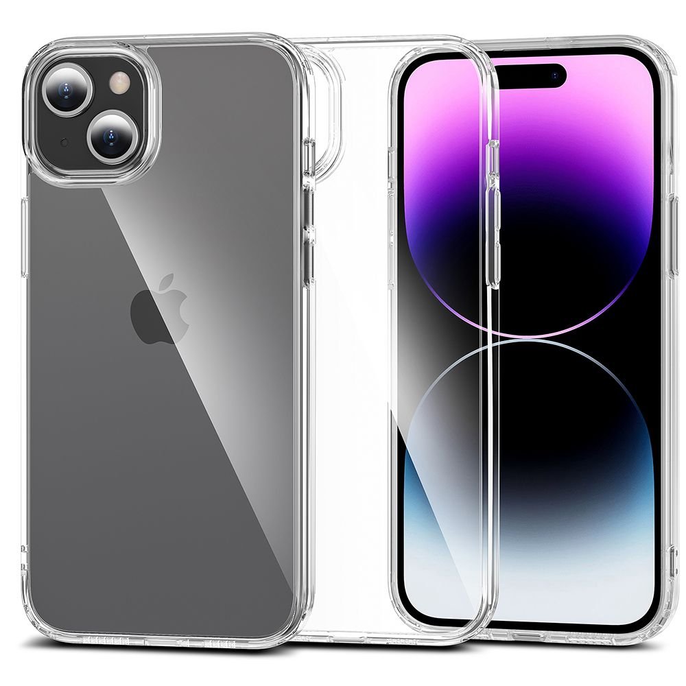 Tech - Protect iPhone 15 Plus Flexair Hybrid Σκληρή Θήκη με Πλαίσιο Σιλικόνης - Διάφανη