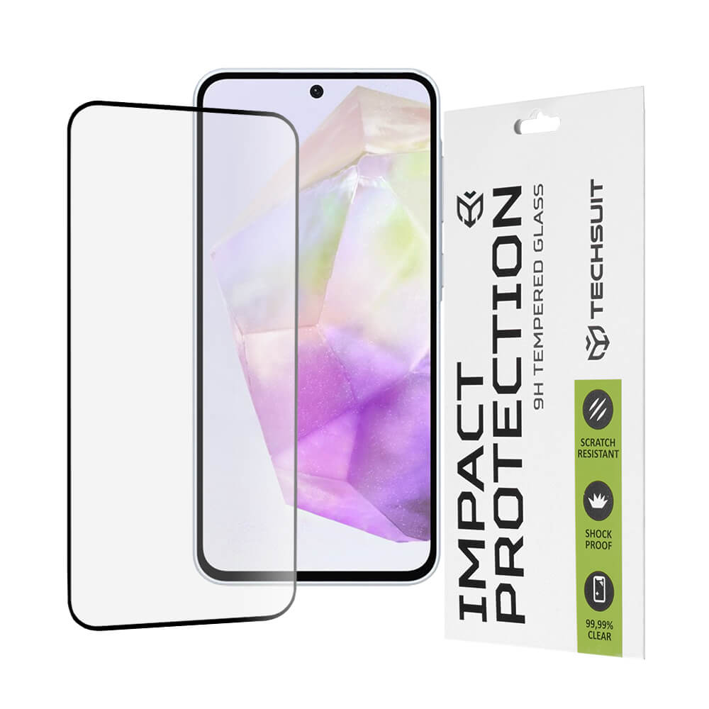 Techsuit Samsung Galaxy A36 5G / A56 5G 9H 111D 0.33mm Full Screen Full Glue Tempered Glass Αντιχαρακτικό Γυαλί Οθόνης - Black