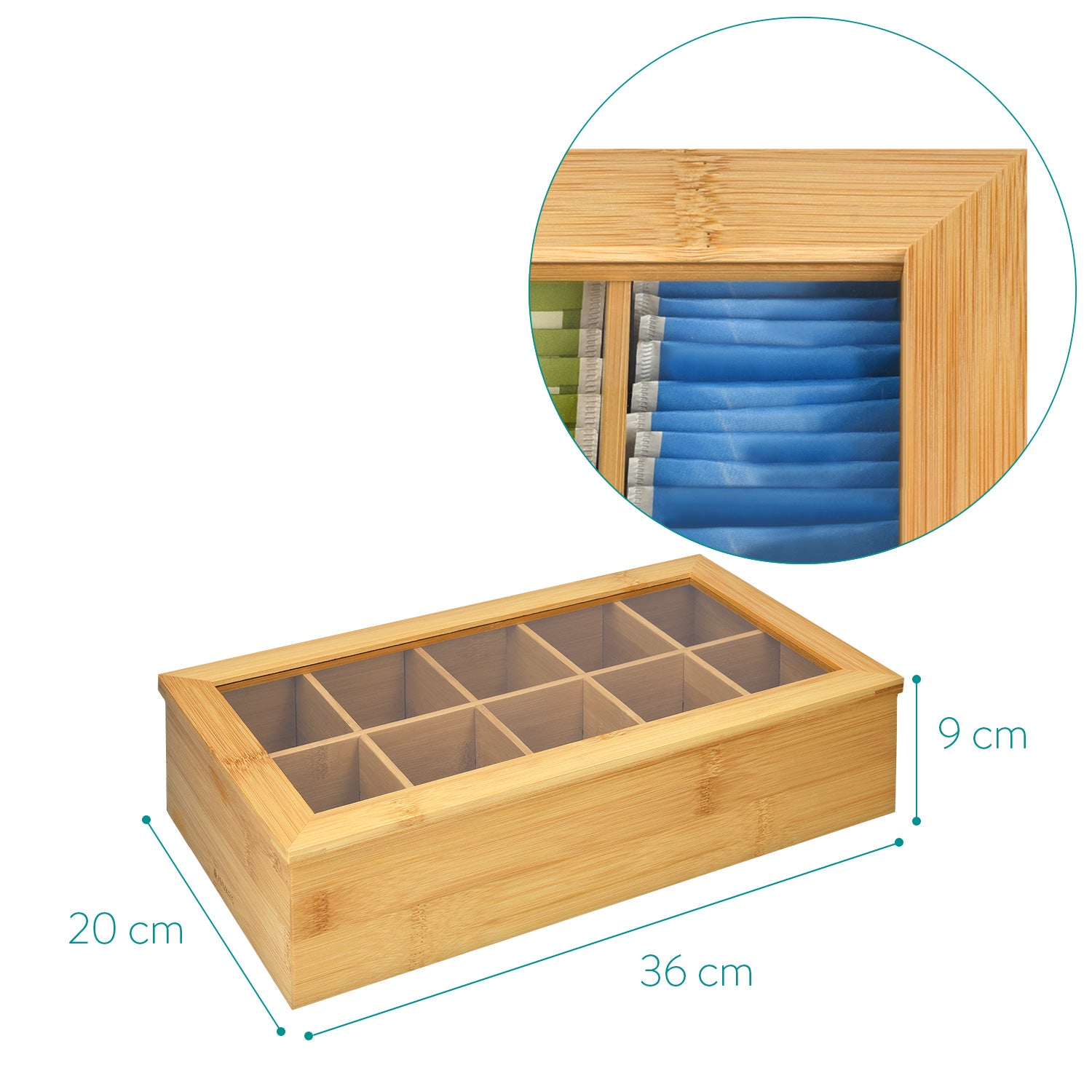 Navaris Κουτί Αποθήκευσης για Φακελάκια Τσάι - Brown - 50860.01