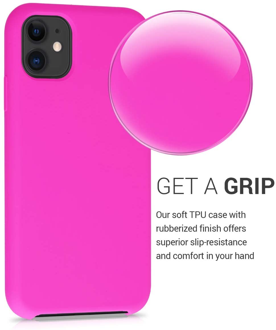 KW iPhone 11 Θήκη Σιλικόνης Rubber TPU - Fuchsia - 49724.135