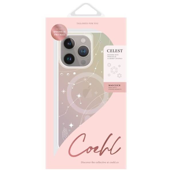 Uniq iPhone 16 Pro Max - Coehl Celest - Σκληρή Θήκη με Πλαίσιο Σιλικόνης και MagSafe - Opal / Iridescent