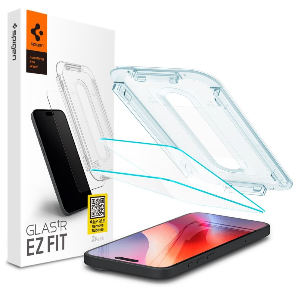 Spigen iPhone 16 Pro Max / iPhone 17 Pro Max Glas.TR EZ Fit 9H Αντιχαρακτικό Γυαλί Οθόνης - 2 Τεμάχια - Clear - AGL07907
